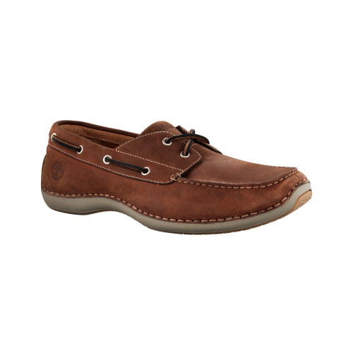 Men's Timberland® Earthkeepers® Annapolis 2-Eye Moc Toe Boat Shoes Brown Oiled Distressed