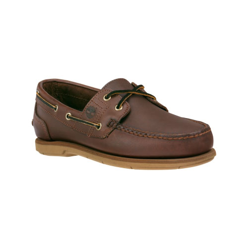 Men's Timberland® Earthkeepers® 2-Eye Boat Shoes Dark Brown Smooth