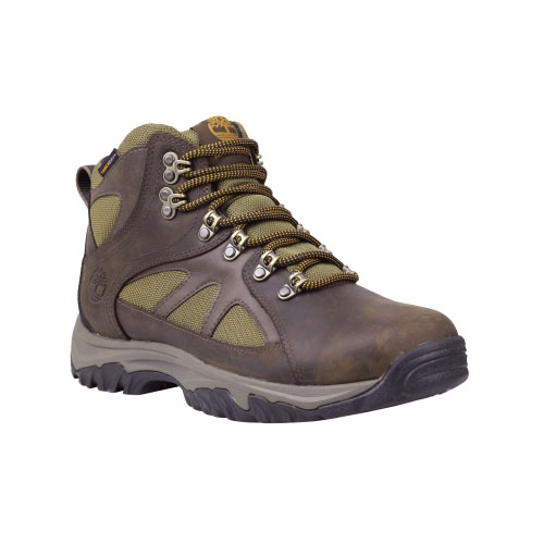 Men's TimberlandÂ® Bridgeton Mid Waterproof Hiking Boots Dark Brown/Olive