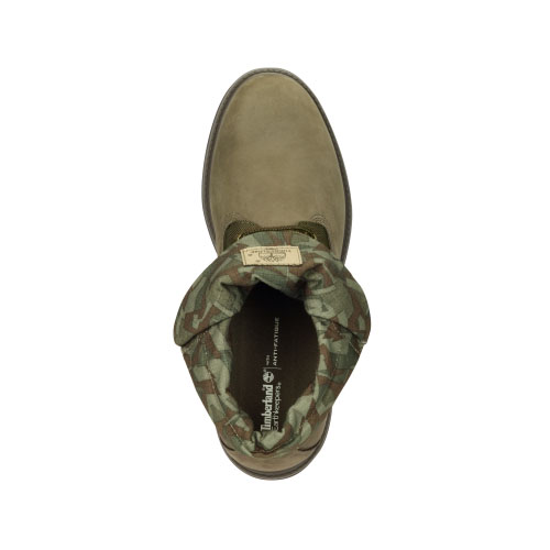 Men\'s TimberlandÂ® Roll-Top Boots Olive Nubuck/Camo Outsole