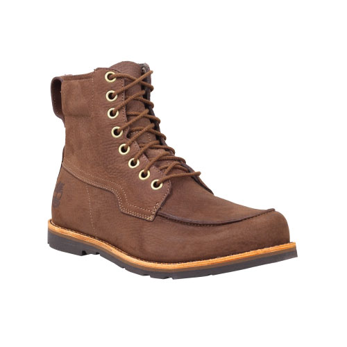 Men's Timberland® Earthkeepers® Rugged 6-Inch Moc Toe Boots Dark Brown Tumbled Nubuck