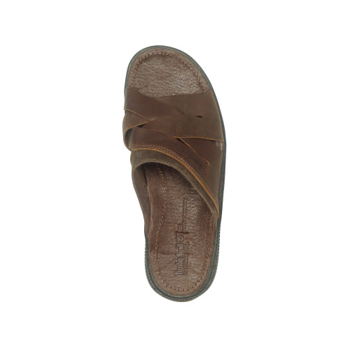 Men\'s Timberland® Hollbrook Leather Slide Sandals Brown