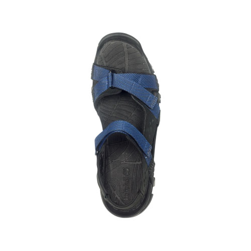 Men\'s TimberlandÂ® Eldridge Leather Sandals Black/Blue