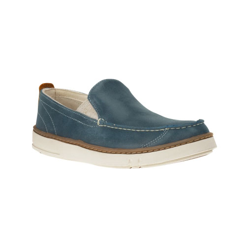 Men's Timberland® Hookset Handcrafted Leather Slip-On Shoes Blue Full-Grain