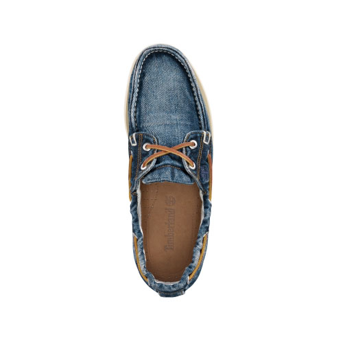 Men\'s Timberland® Denim Boat Shoes  Blue Washed Denim