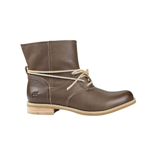 Women\'s Timberland® Savin Hill 3-Eye Leather Ankle Boots  Dark Olive Full-Grain