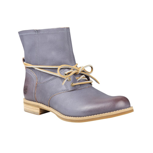 Women\'s TimberlandÂ® Savin Hill 3-Eye Leather Ankle Boots Folkstone Grey Full-Grain