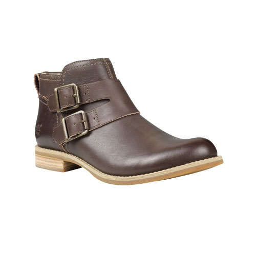 Women\'s TimberlandÂ® Savin Hill Double-Buckle Leather Ankle Boots Dark Olive Full-Grain