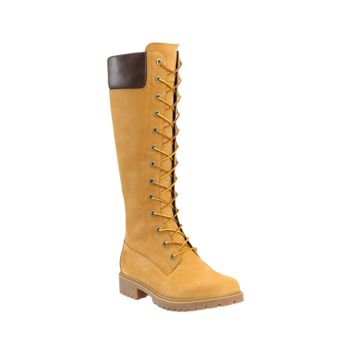 Women's Timberland® 14-Inch Premium Side-Zip Lace Waterproof Boots  Wheat