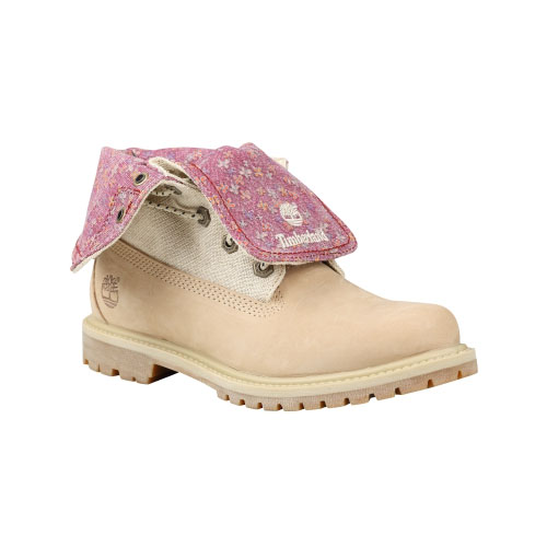Women's Timberland® Authentics Canvas Fold-Down Boots Off-White Nubuck