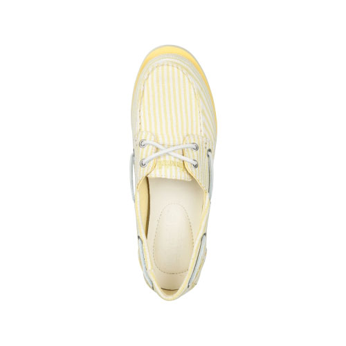 Women\'s TimberlandÂ® Classic Canvas Boat Shoes Yellow/White Stripe