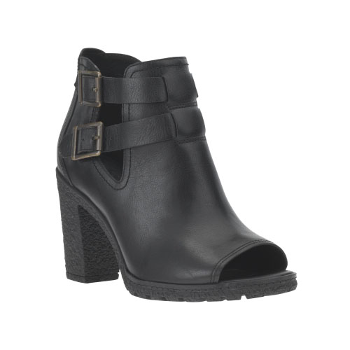 Women's Timberland® Glancy Peep-Toe Heels Black Full-Grain