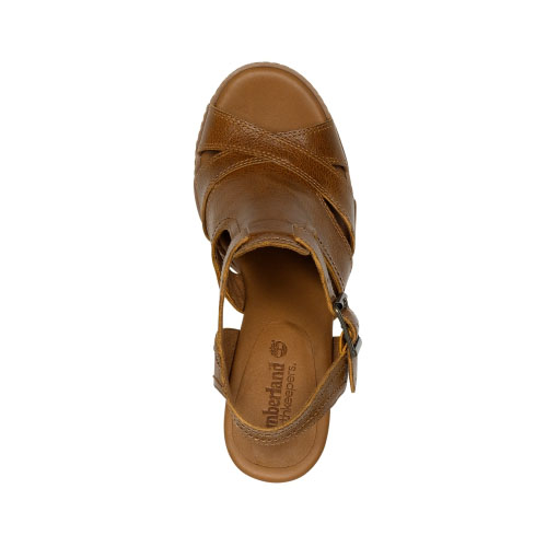 Women\'s Timberland® Strafford Back Strap Sandals Light Brown Full-Grain