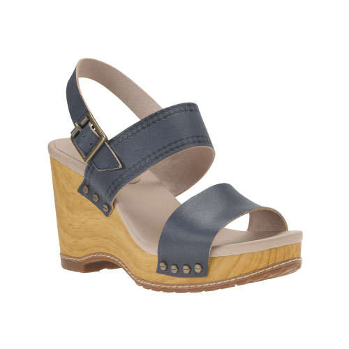 Women's Timberland® Tilden Leather Double-Strap Sandals Navy Full-Grain