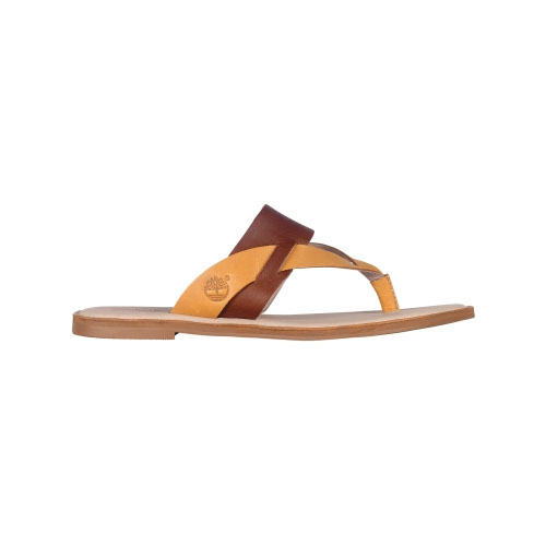 Women\'s TimberlandÂ® Sheafe Leather Thong Sandals Light Brown/Tan Full-Grain