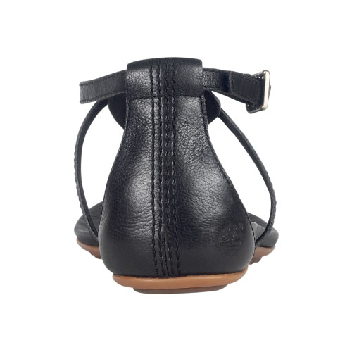 Women\'s Timberland® Harborview Leather Ankle Strap Sandals Black Full-Grain