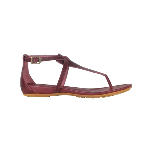 Women\'s TimberlandÂ® Harborview Leather Ankle Strap Sandals Red Full-Grain