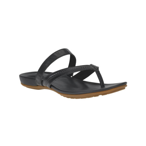 Women's Timberland® Harborview Leather Thong Sandals Black Full-Grain