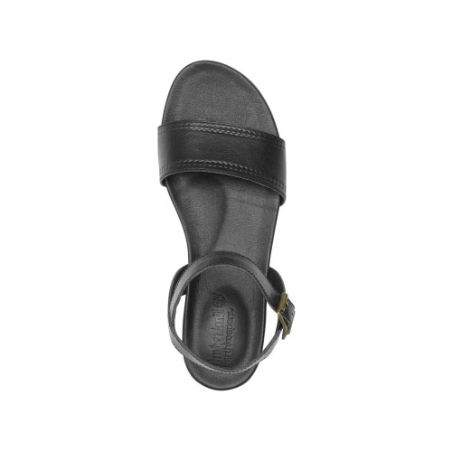 Women\'s TimberlandÂ® Harborview Leather Y-Strap Sandals  Black