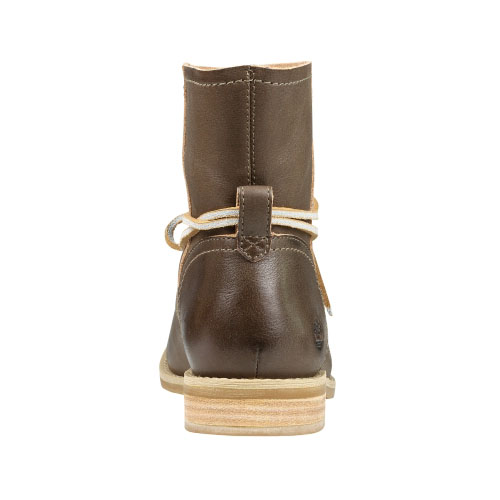 Women\'s Timberland® Savin Hill 3-Eye Leather Ankle Boots Dark Olive Full-Grain