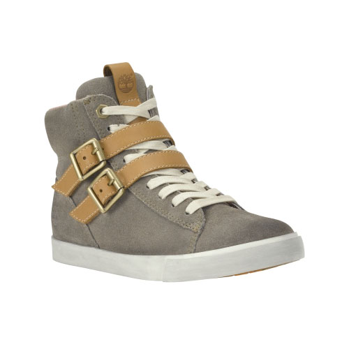 Women's Timberland® Glastenbury Leather High-Top Shoes Warm Grey Suede