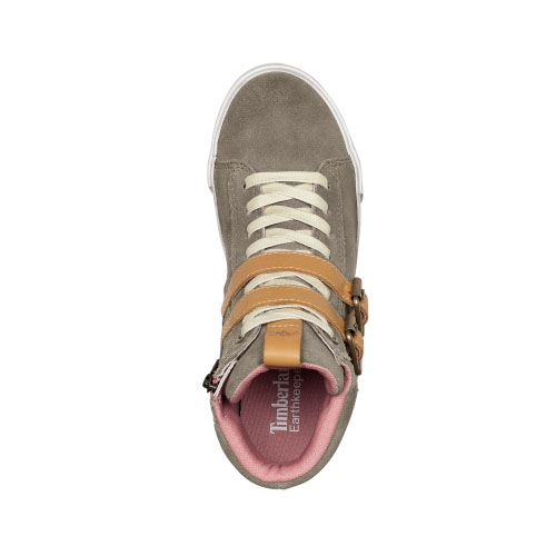 Women\'s TimberlandÂ® Glastenbury Leather High-Top Shoes Warm Grey Suede
