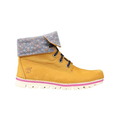 Women\'s Timberland® Earthkeepers® Brookton Canvas Roll-Top Boots Wheat Nubuck/Flowers