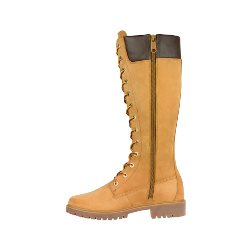 Women\'s TimberlandÂ® 14-Inch Premium Side-Zip Lace Waterproof Boots Wheat
